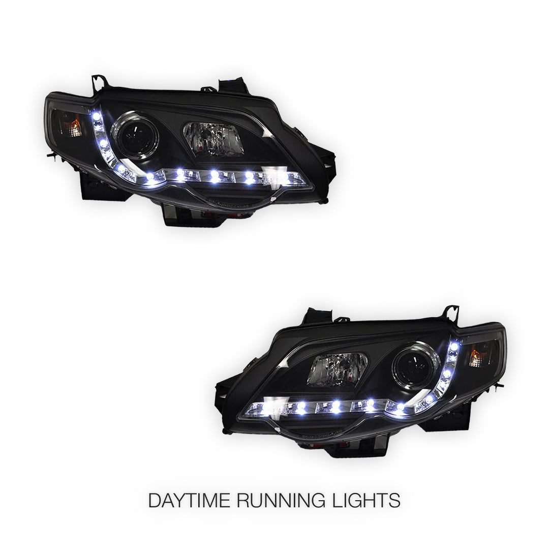 Ford Falcon FG Series 2 XR6 / XR8 (2011 - 2014) LED DRL Projector Headlights LH + RH