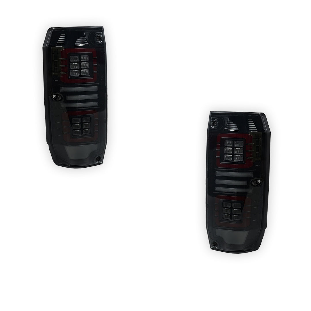 Toyota LandCruiser 76 Series (2007 - 2025) Smoked Sequential Full LED Tail Lights LH + RH