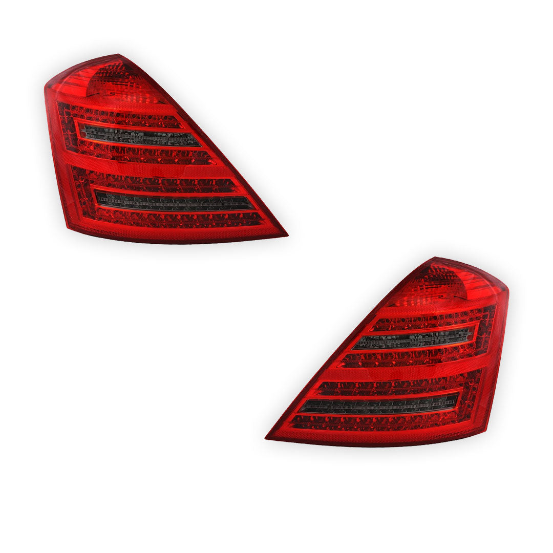 Mercedes-Benz S-Class W221 (2006 - 2009) Smoked Red LED Tail Lights LH + RH