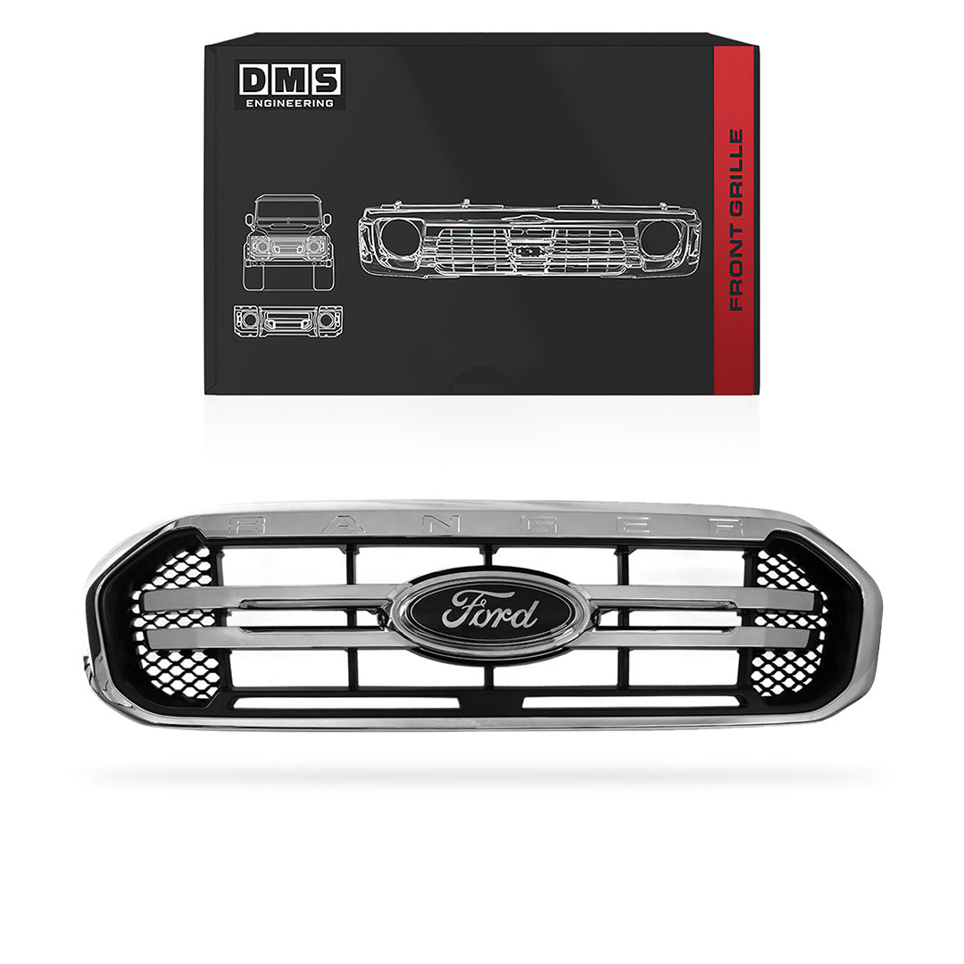 Ford Ranger PX MK3 (2018 - 2020) Genuine Black / Chrome Grille