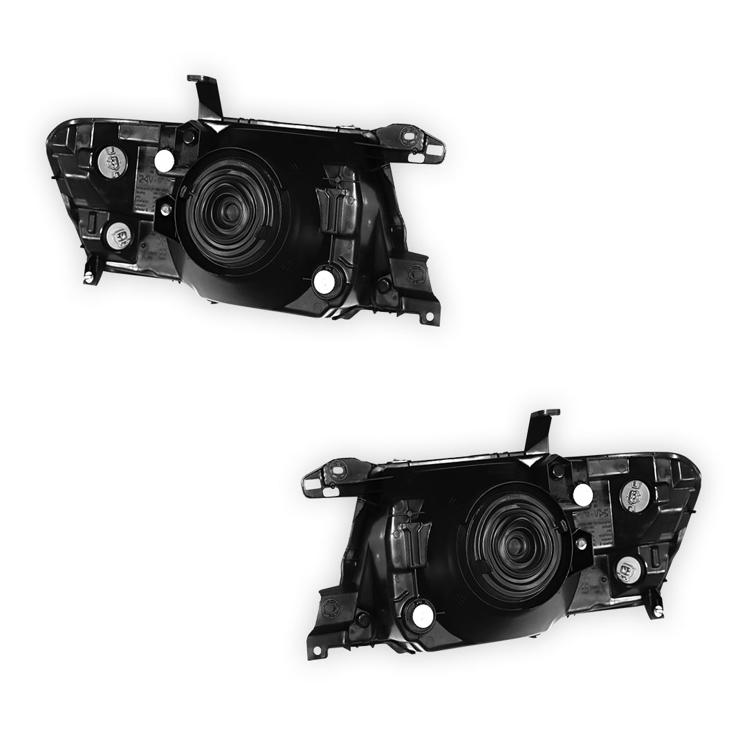 Mitsubishi Pajero NP (2002 - 2006) Smoked Halogen OEM Style Headlights LH + RH