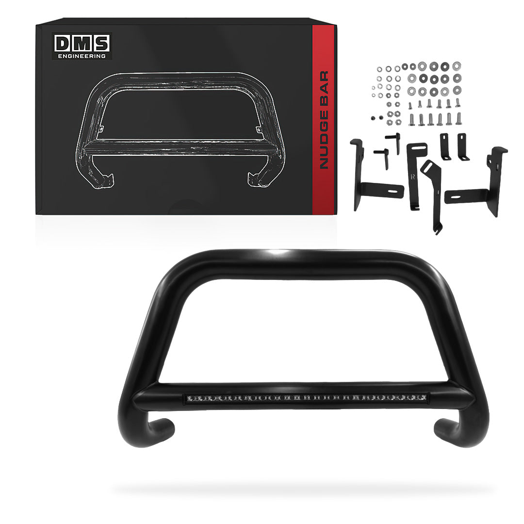 Mitsubishi Triton MN / ML (2006 - 2014) 3" Steel Nudge Bar + LED Lights