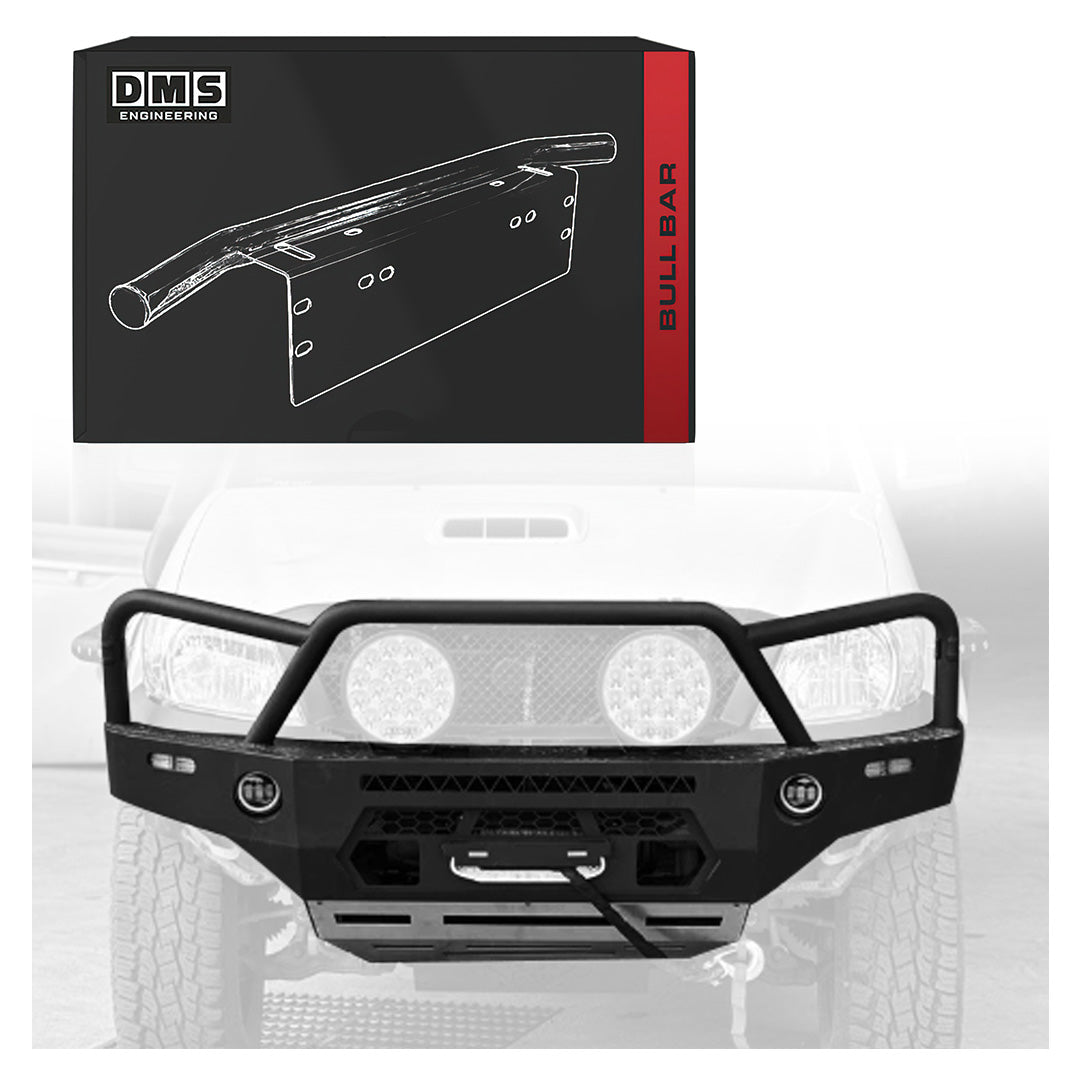 Toyota HiLux N70 (2005 - 2011) Steel Bull Bar + LED Lights