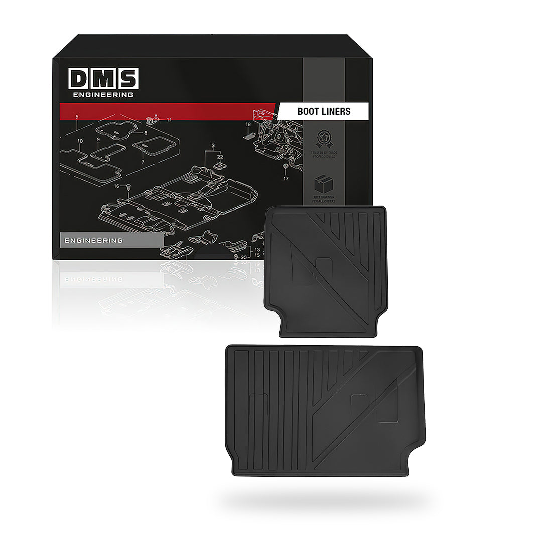 Toyota LandCruiser Prado 250 Series 5-Seater (2024 - 2025) 3 Pcs. Boot Cargo Mat Liners + Kick Mats