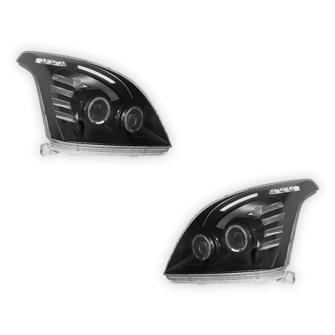 Toyota LandCruiser Prado 120 Series (2003- 2009) Angel-Eyes LED DRL Projector Headlights LH + RH