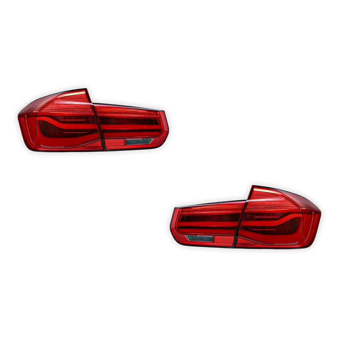 BMW 3-Series F30 / F80 / M3 (2012 - 2019) Sequential Red LED Tail Lights LH + RH