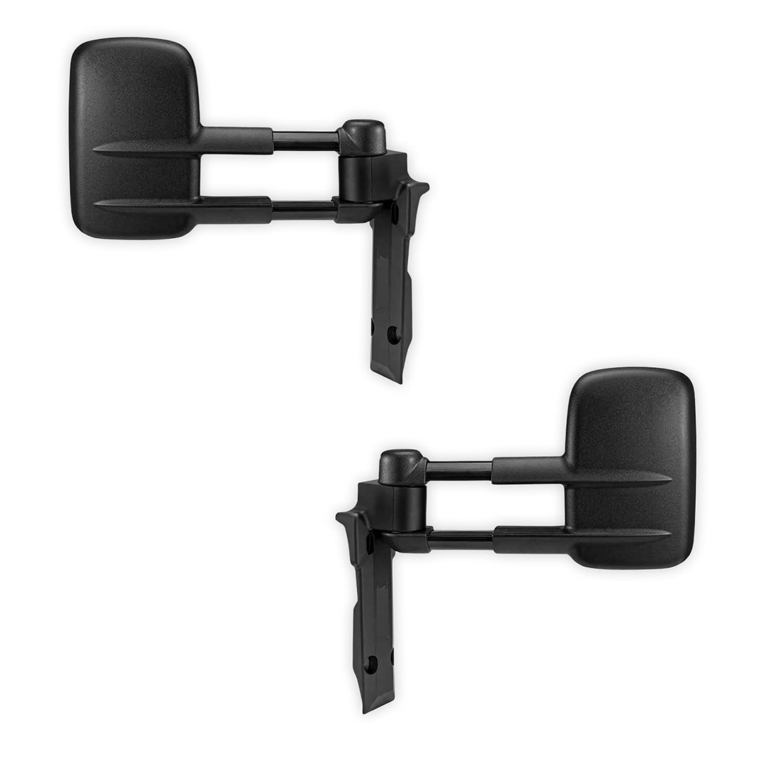 Toyota LandCruiser 70 / 75 / 78 / 79 Series (1984 - 2019) Black Extendable Towing Side Mirrors