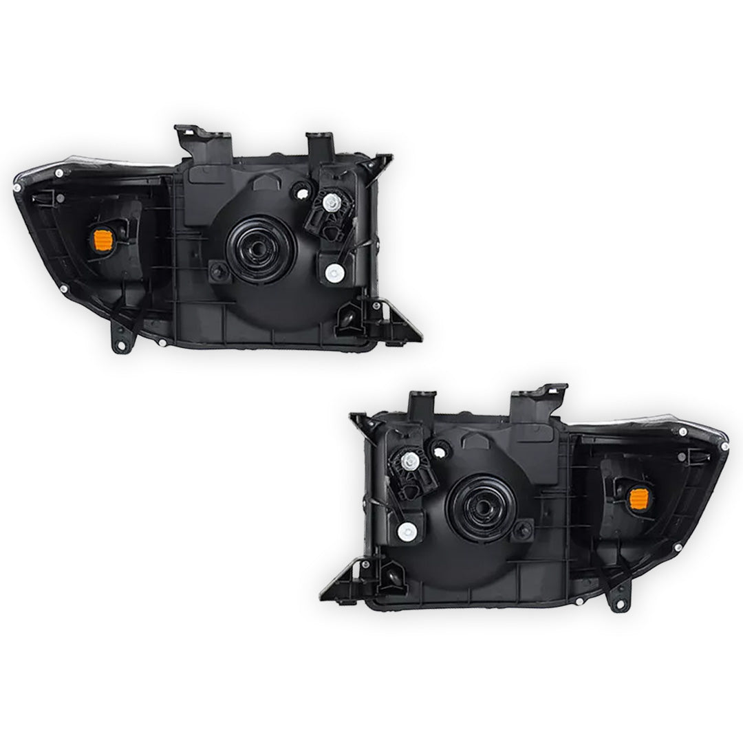Toyota LandCruiser VDJ 70 / 76 / 78 / 79 Series (2007 - 2019) Black Headlights LH + RH