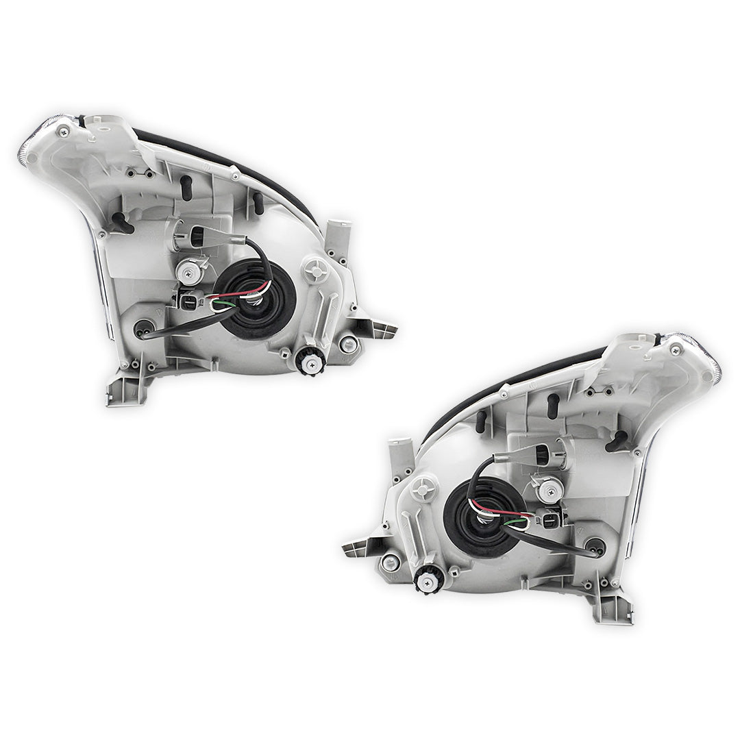 Toyota LandCruiser Prado 120 Series All Models (2002 - 2009) Chrome OEM Style Headlights LH + RH