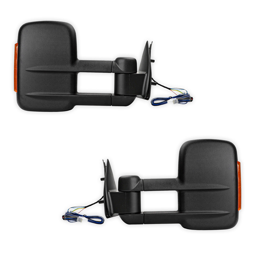 Toyota LandCruiser Prado 150 Series (2009 - 2019) Black Extendable Towing Side Mirrors