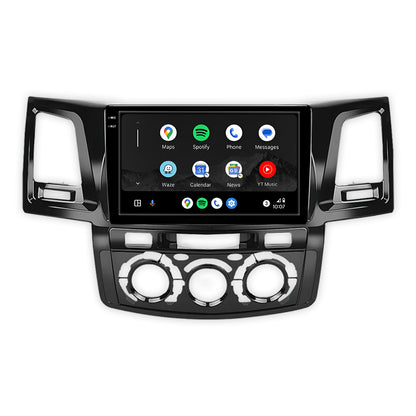Toyota Hilux N70 (2005 - 2015) 9" 13.3" Wireless Android 16 Head Unit for Apple CarPlay / Android Auto Circular Knob AC Panel