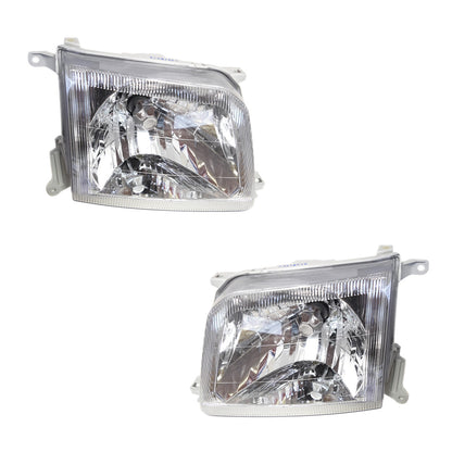 Toyota LandCruiser Prado 90 / 95 Series (1996 - 1999) Chrome OEM Style Headlights LH + RH