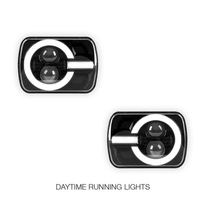 Toyota HiLux N40 / N50 / N60 (1983 - 2004) LED Halo DRL Headlights LH + RH