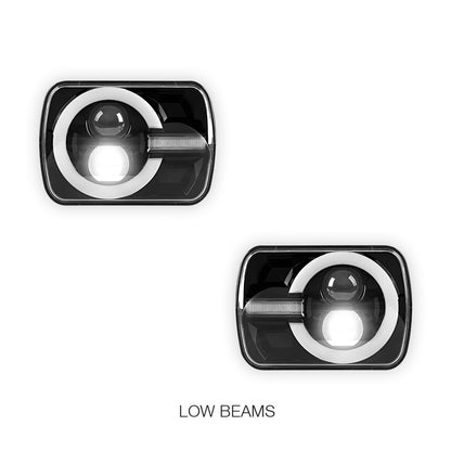 Toyota HiLux N40 / N50 / N60 (1983 - 2004) LED Halo DRL Headlights LH + RH