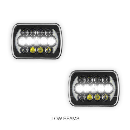 Toyota HiLux N40 / N50 / N60 (1983 - 2004) LED Halo DRL Headlights LH + RH
