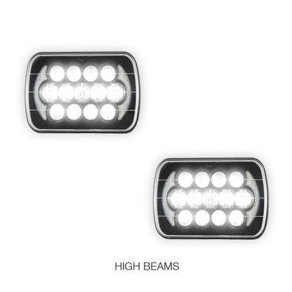 Toyota HiLux N40 / N50 / N60 (1983 - 2004) LED Halo DRL Headlights LH + RH