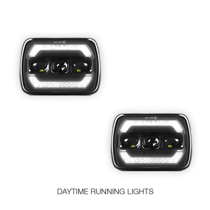 Toyota HiLux N40 / N50 / N60 (1983 - 2004) LED Halo DRL Headlights LH + RH