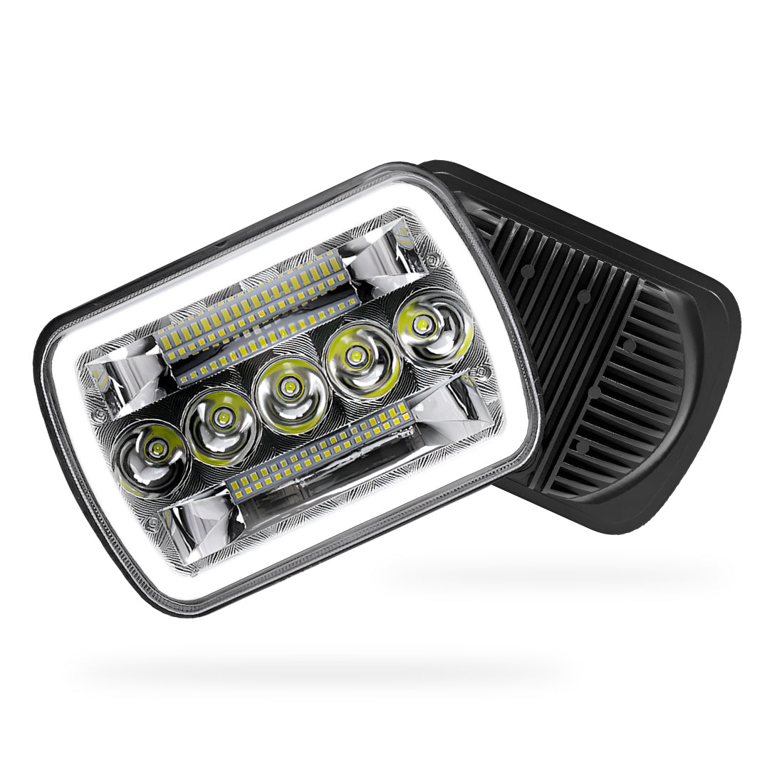 Toyota HiLux N40 / N50 / N60 (1983 - 2004) LED Halo DRL Headlights LH + RH