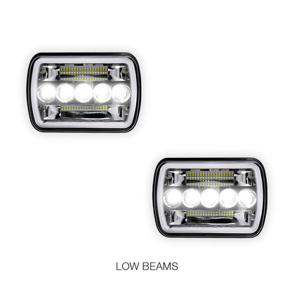 Toyota HiLux N40 / N50 / N60 (1983 - 2004) LED Halo DRL Headlights LH + RH