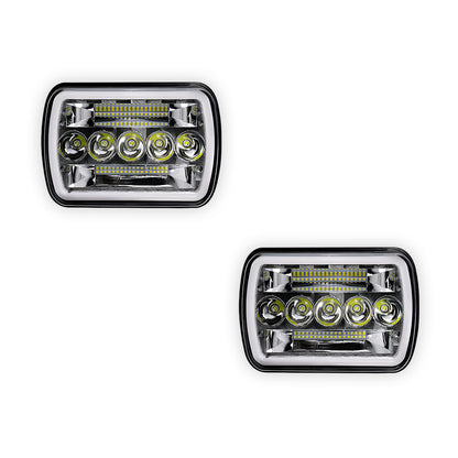 Toyota HiLux N40 / N50 / N60 (1983 - 2004) LED Halo DRL Headlights LH + RH