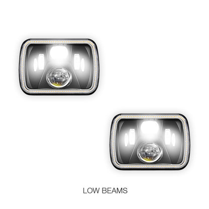 Toyota HiLux N40 / N50 / N60 (1983 - 2004) LED Halo DRL Headlights LH + RH