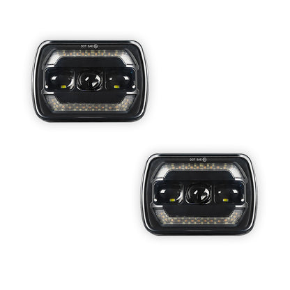 Nissan Navara D21 (1986 - 1997) LED Headlights Halo DRL  LH + RH