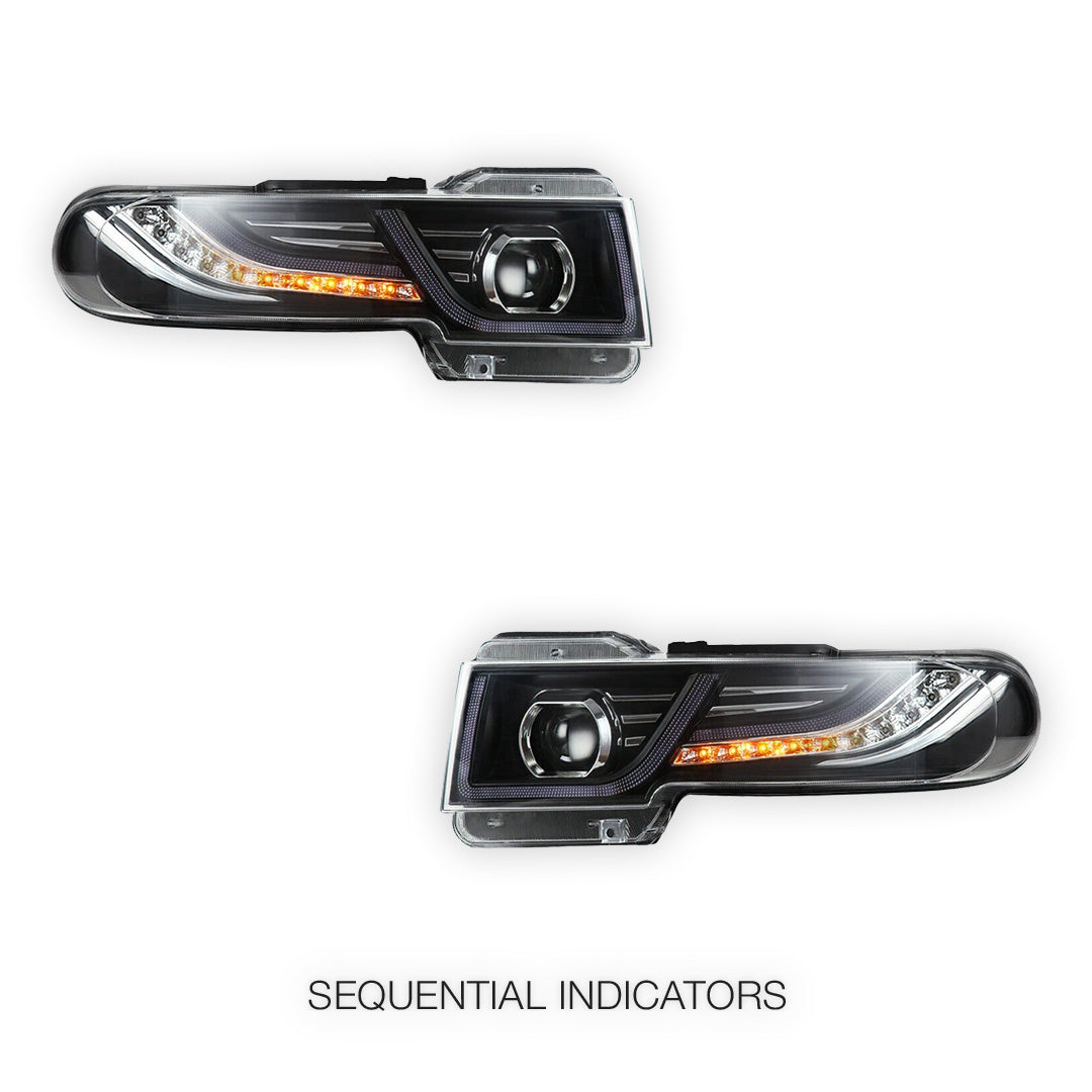 Toyota FJ Cruiser GSJ10R / GSJ15R (2007 - 2015) LED Headlights Halo DRL with Grille  LH + RH