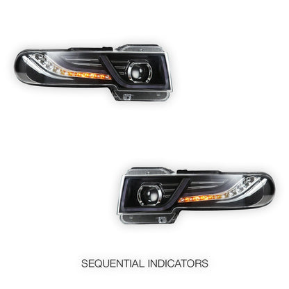 Toyota FJ Cruiser GSJ10R / GSJ15R (2007 - 2015) LED Headlights Halo DRL with Grille  LH + RH