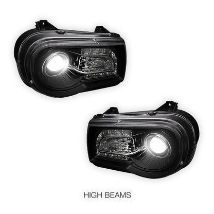 Chrysler 300C (2005 - 2012) LED Angel-Eyes Projector Headlights DRL LH + RH