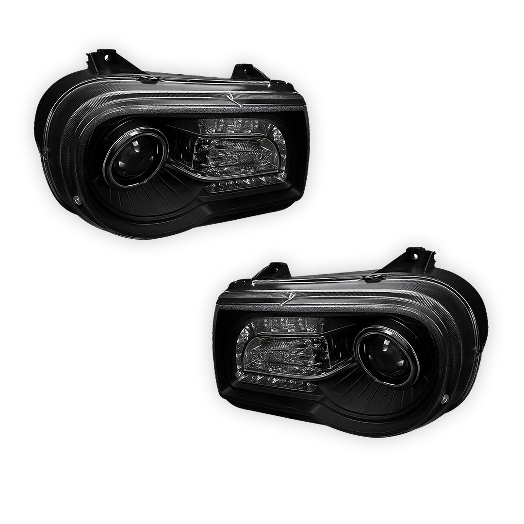 Chrysler 300C (2005 - 2012) LED Angel-Eyes Projector Headlights DRL LH + RH