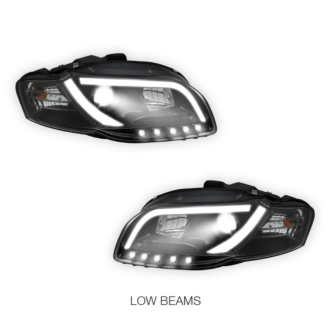 Audi A4 B7 (2005 - 2008) 3D LED DRL Projector Headlights LH + RH