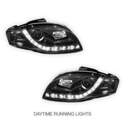 Audi A4 B7 (2005 - 2008) 3D LED DRL Projector Headlights LH + RH