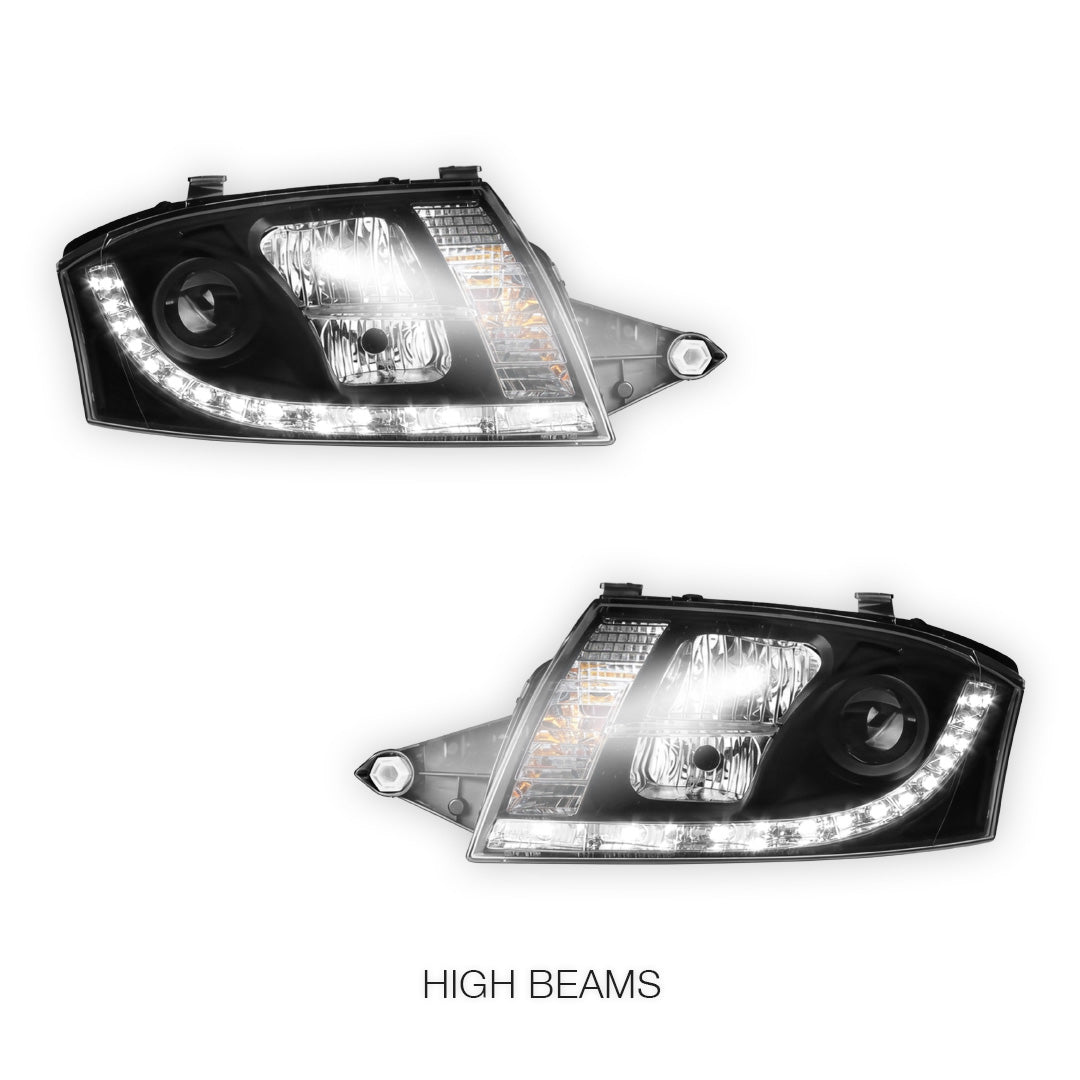 Audi TT 8N (1999 - 2005) LED DRL Projector Headlights LH + RH