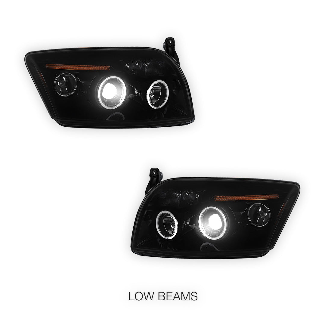 Dodge Caliber PM (2006 - 2012) Angel-Eyes DRL Projector Headlights LH + RH