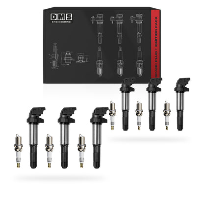BMW 3 Series E46 / E90 (2000 - 2006) 1.6L / 1.8L / 2.0L / 2.2L / 2.5L / 3.0L / 3.2L Ignition Coils and Spark Plugs Complete Set