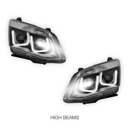 Isuzu D-MAX RT (2012 - 2016) 3D LED Stripe DRL Projector Headlights LH + RH