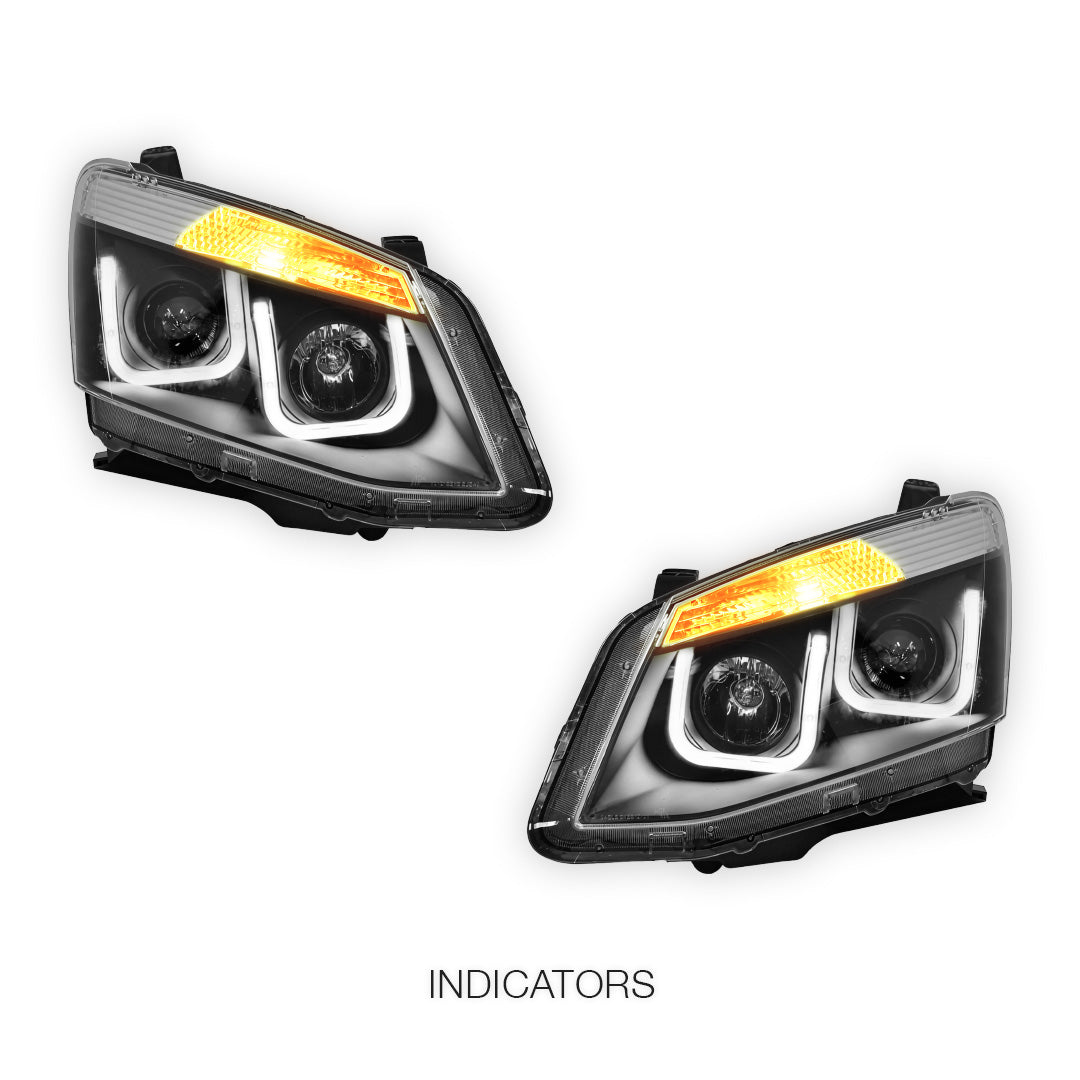 Isuzu D-MAX RT (2012 - 2016) 3D LED Stripe DRL Projector Headlights LH + RH
