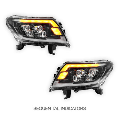 Nissan Navara D23 (2015 - 2020) LED DRL Projector Headlights LH + RH