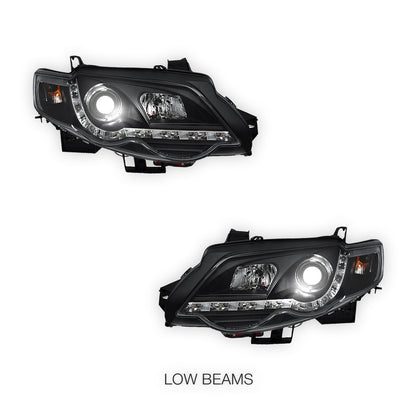 Ford Falcon FG Series 1 G6 (2008 - 2011) LED DRL Projector Headlights LH + RH