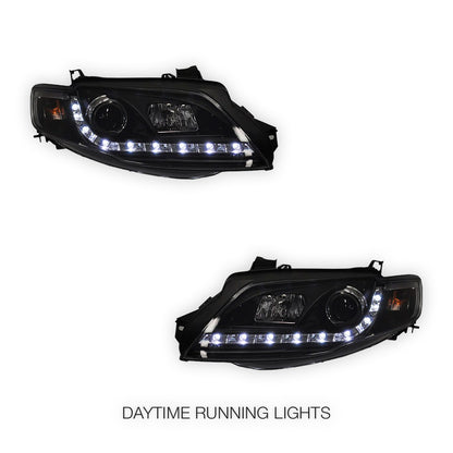 Ford Falcon FG Series 2 G6 (2011 - 2014) LED DRL Projector Headlights LH + RH