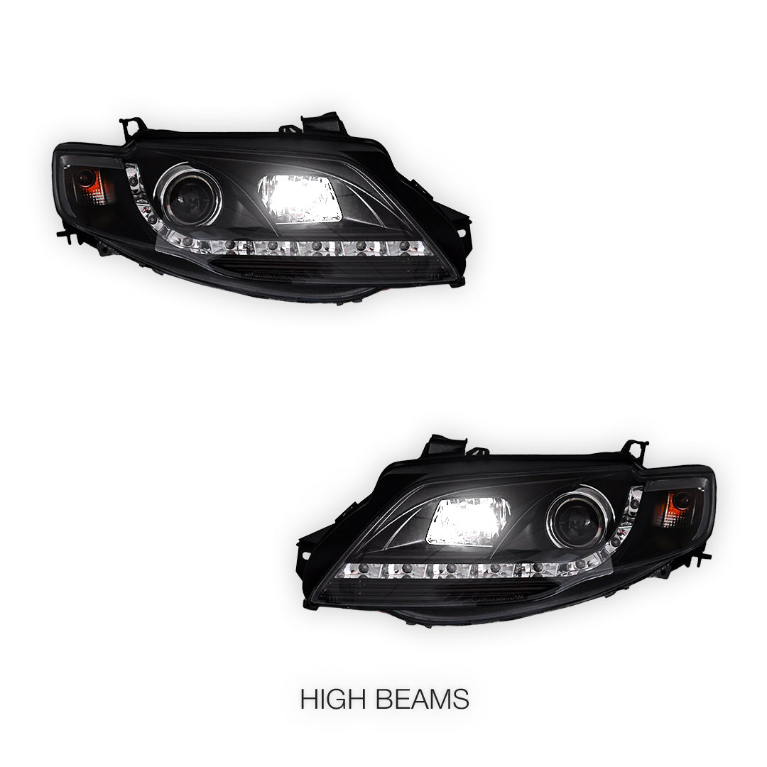 Ford Falcon FG Series 2 G6 (2011 - 2014) LED DRL Projector Headlights LH + RH