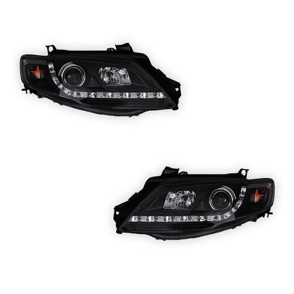 Ford Falcon FG Series 2 G6 (2011 - 2014) LED DRL Projector Headlights LH + RH