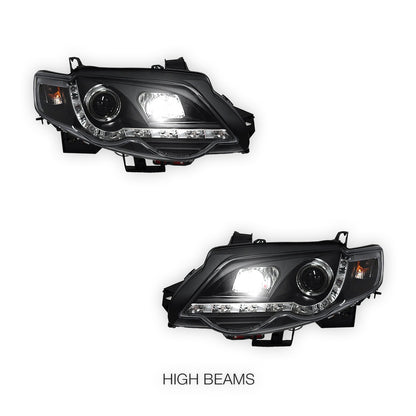 Ford Falcon FG Series 2 XR6 / XR8 (2011 - 2014) LED DRL Projector Headlights LH + RH