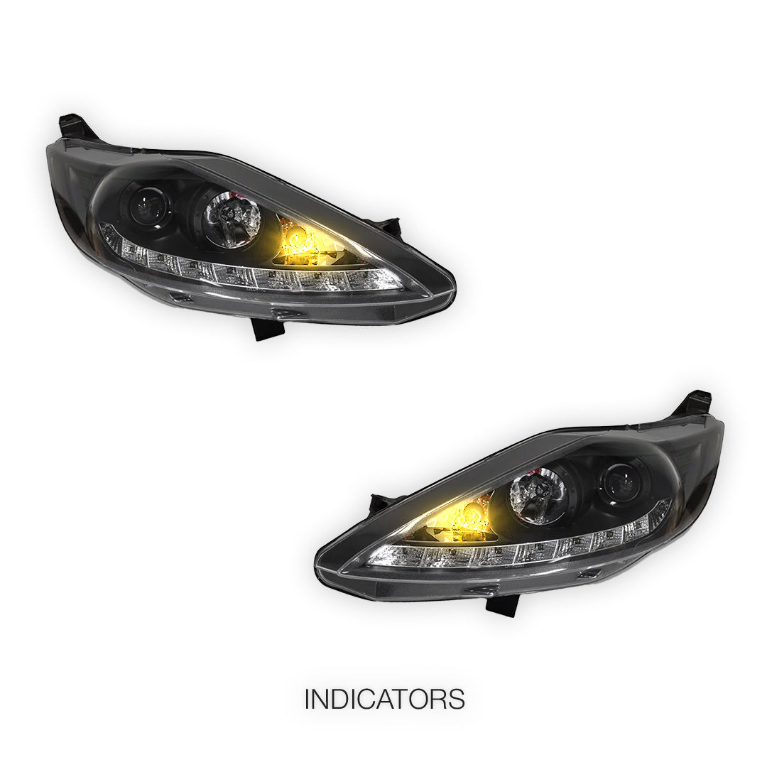 Ford Fiesta WS / WT (2009- 2013) LED DRL Projector Headlights LH + RH