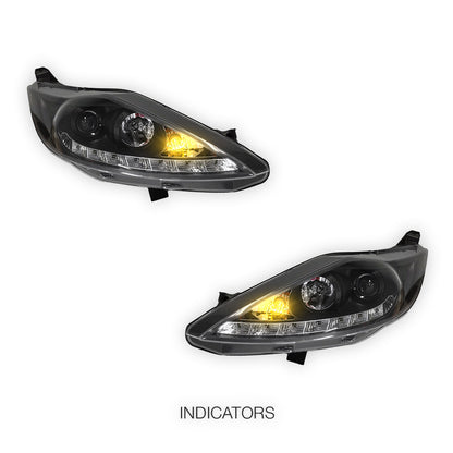 Ford Fiesta WS / WT (2009- 2013) LED DRL Projector Headlights LH + RH