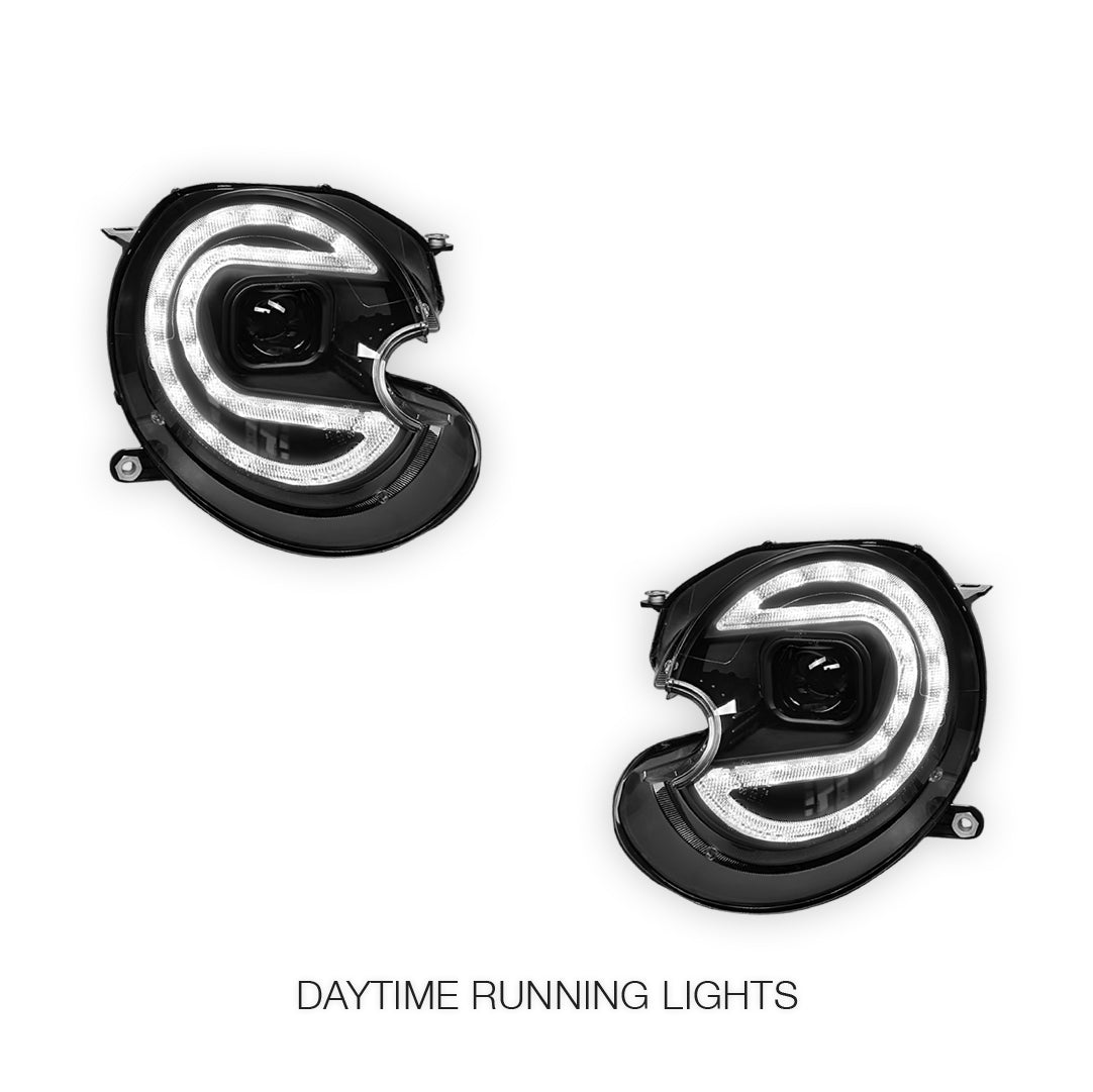 Mini Cooper R55 / R56 / R57 / R58 / R59 (2007 - 2013) HID / Xenon Model DRL Dual Beam Projector Headlights LH + RH