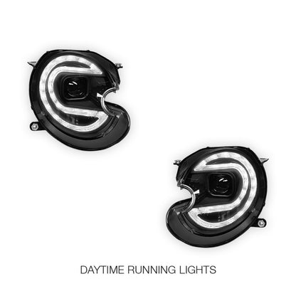 Mini Cooper R55 / R56 / R57 / R58 / R59 (2007 - 2013) HID / Xenon Model DRL Dual Beam Projector Headlights LH + RH