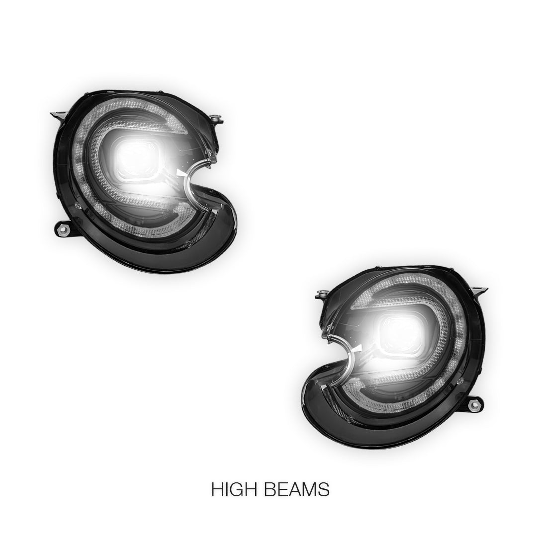 Mini Cooper R55 / R56 / R57 / R58 / R59 (2007 - 2013) HID / Xenon Model DRL Dual Beam Projector Headlights LH + RH