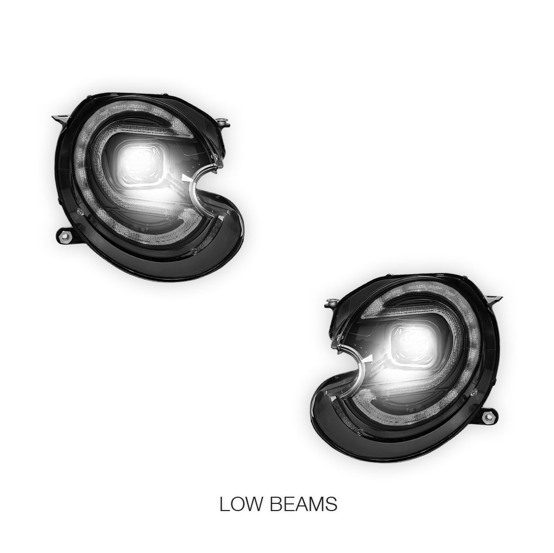 Mini Cooper R55 / R56 / R57 / R58 / R59 (2007 - 2013) HID / Xenon Model DRL Dual Beam Projector Headlights LH + RH