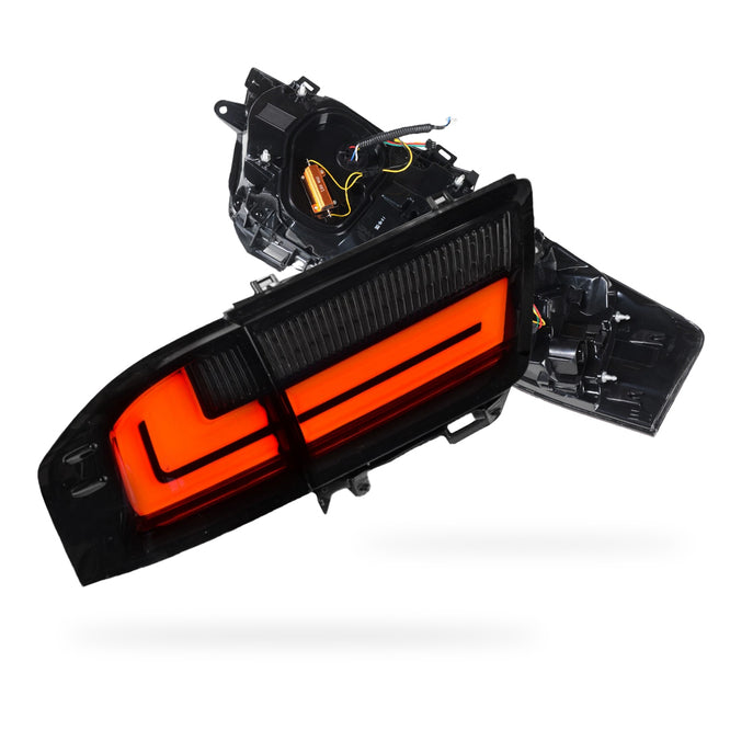 Toyota LandCruiser 200 Series (2015 - 2020) Black Sequential Full LED Tail Lights LH + RH